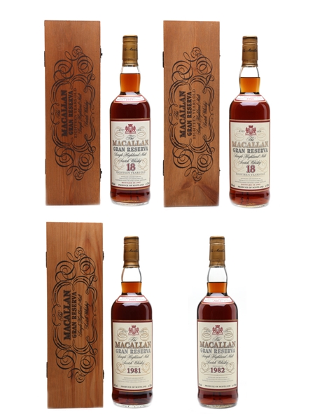 Macallan Gran Reserva 1979, 1980, 1981, 1982 4 x 70cl / 40%