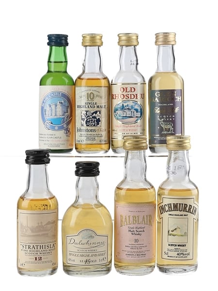 Assorted Highland Single Malt Whisky  8 x 5cl / 40%