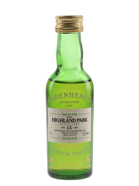 Highland Park 1978 14 Year Old Bottled 1993 - Cadenhead's 5cl / 55.2%