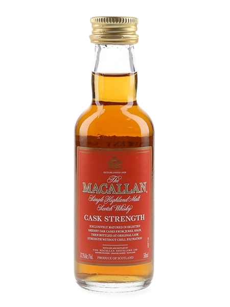 Macallan Cask Strength Imported By Remy Amerique 5cl / 57.7%