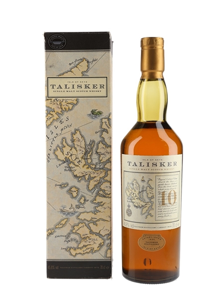 Talisker 10 Year Old Bottled 1990s - Map Label 70cl / 45.8%