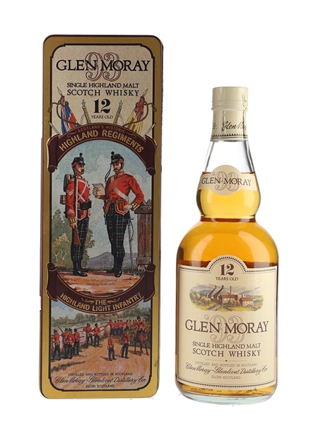 Glen Moray 12 Year Old Bottled 1980s - Scotland's Historic Highland Regiments 75cl / 40%