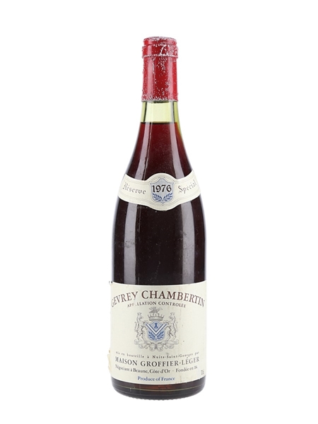 1976 Gevrey Chambertin Reserve Special Groffier Leger 73cl