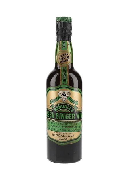 Bendall's Green Ginger Wine Bottled 1960s 37.5cl / 14.8%