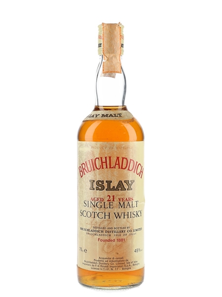 Bruichladdich 21 Year Old Bottled 1980s - Rinaldi 75cl / 45%
