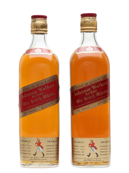 Johnnie Walker Red Label Bottled 1970s 2 x 75.7cl / 40%