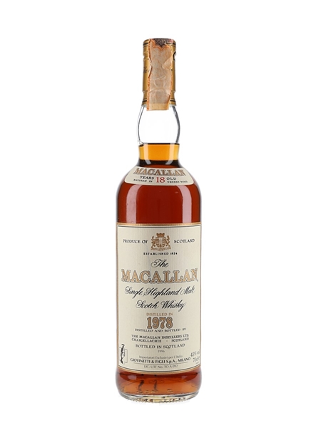 Macallan 1978 18 Year Old Bottled 1996 - Giovinetti 70cl / 43%