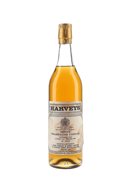 Harveys 1943 Petite Champagne Cognac Landed 1964, Bottled 1969 68cl / 40%