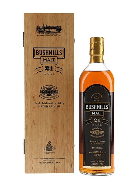 Bushmills 21 Year Old Madeira Finish Bottled 2007 - US Import 75cl / 40%