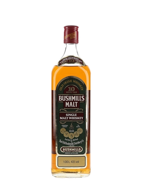 Bushmills 10 Year Old Bottled 1990s 100cl / 43%