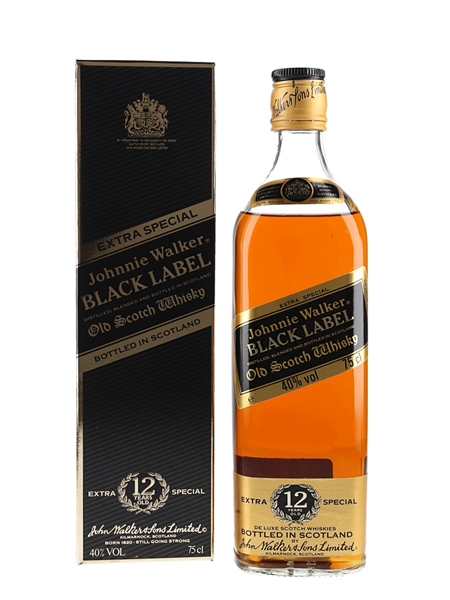 Johnnie Walker Black Label Extra Special 12 Year Old Bottled 1980s 75cl / 40%