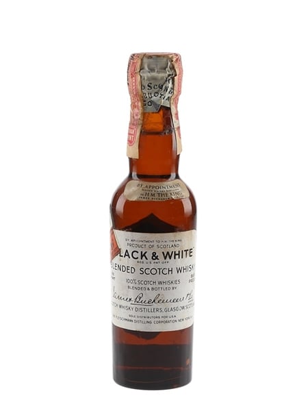 Buchanan's Black & White Spring Cap Bottled 1940s-1950s - Fleischmann Distilling 4.7cl / 43.4%