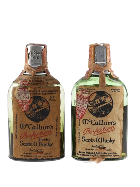 McCallum's Perfection Bottled 1930s - US Import 2 x 4.7cl / 43.4%