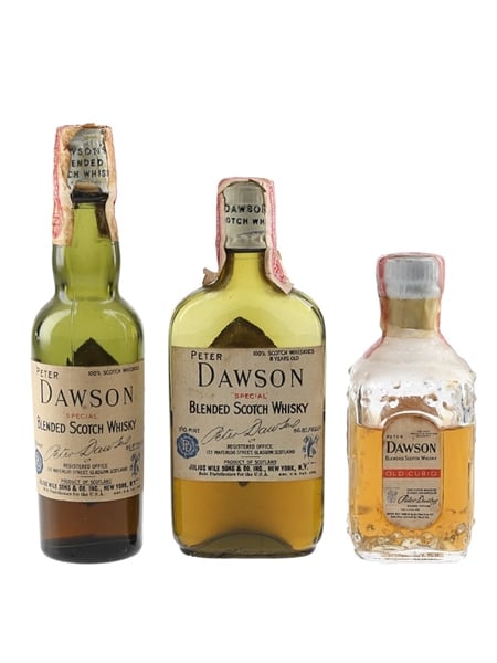 Dawson's Special 8 Year Old, Special & Old Curio Bottled 1950s - Julius Wile Sons & Co. 3 x 4.7cl / 43.4%