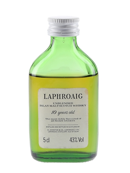 Laphroaig 10 Year Old Unblended Bottled 1980s 5cl / 43%