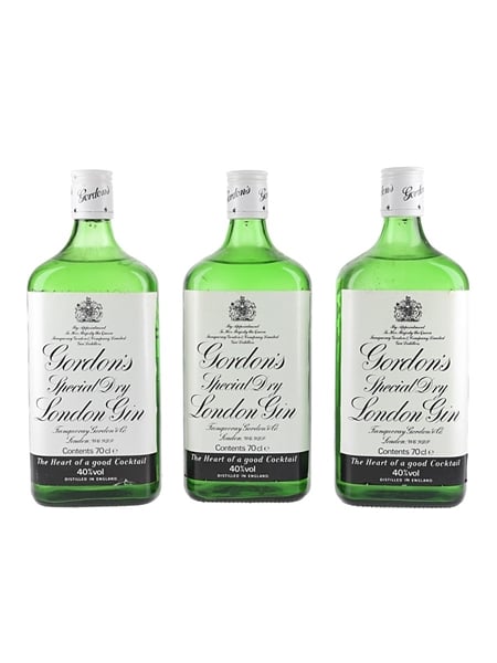 Gordon's Special Dry London Gin Bottled 1990s 3 x 70cl / 40%