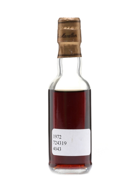 Macallan 1972 Fine & Rare Cask No. 4043 29 Year Old - Trade Sample 5cl / 58.4%