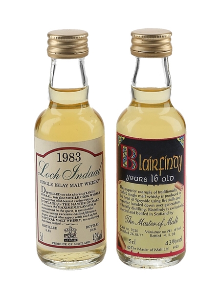 Loch Indaal 1983 & Blairfindy 1977 16 Year Old The Master Of Malt 2 x 5cl / 43%