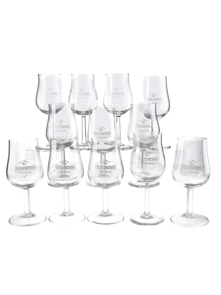 Hennessy Nosing Glasses Set of Twelve 6 x 14cm & 6 x 13.5cm Tall