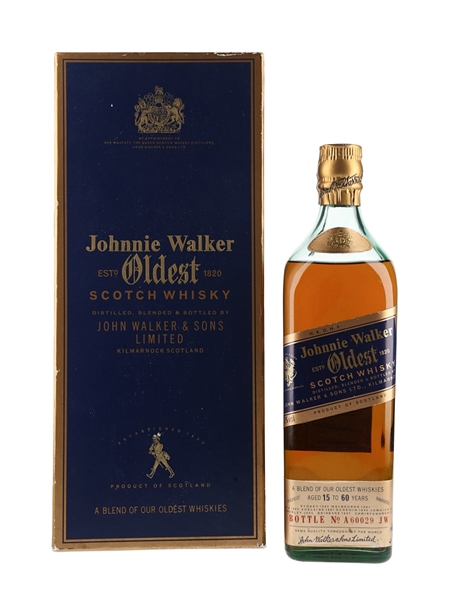 Johnnie Walker Oldest 15-60 Year Old (Blue Label) Bottled 1980s 75cl / 43%