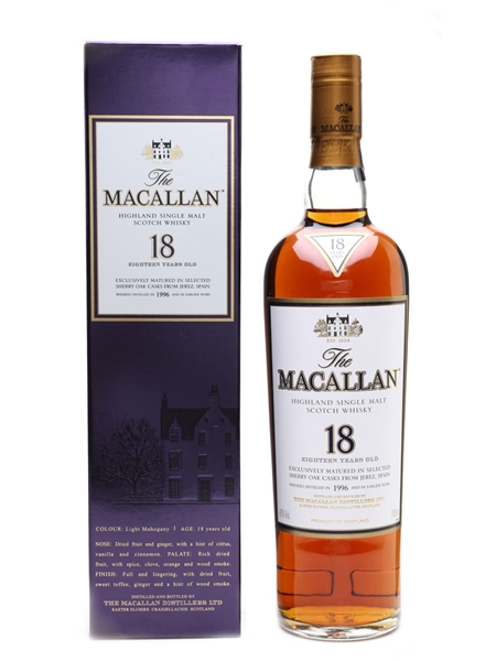 Macallan 18 Year Old 1996 and Earlier 70cl / 43%