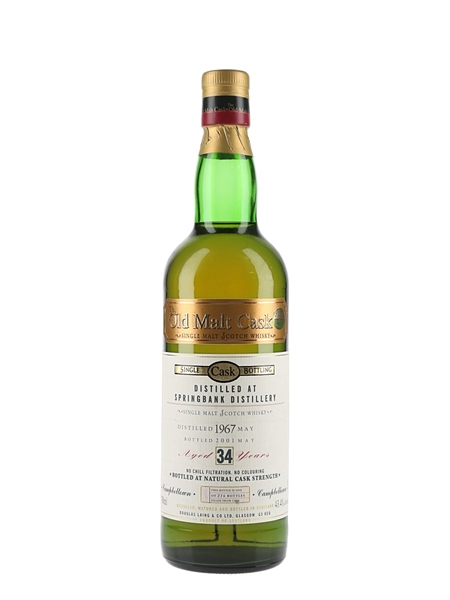 Springbank 1967 34 Year Old The Old Malt Cask Bottled 2001 - Douglas Laing 70cl / 43.4%