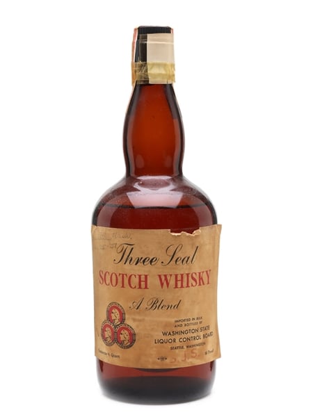 Three Seal Bottled 1950s - Washington State Liquor Control Board 75cl / 43%