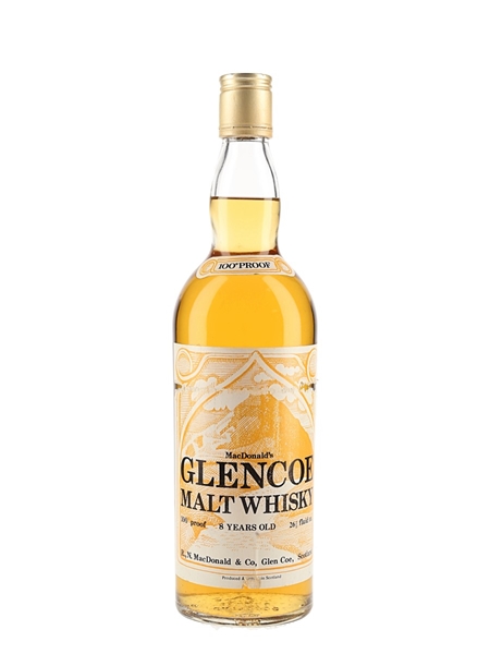 MacDonald's Glencoe 8 Year Old 100 Proof Bottled 1970s 75.7cl / 57.1%