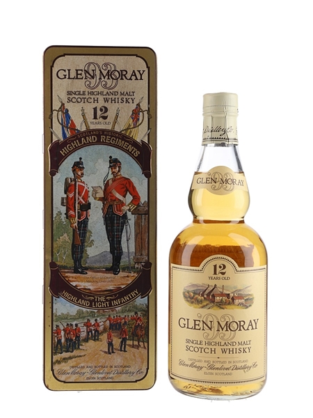 Glen Moray 12 Year Old Bottled 1980s - Scotland's Historic Highland Regiments 75cl / 40%