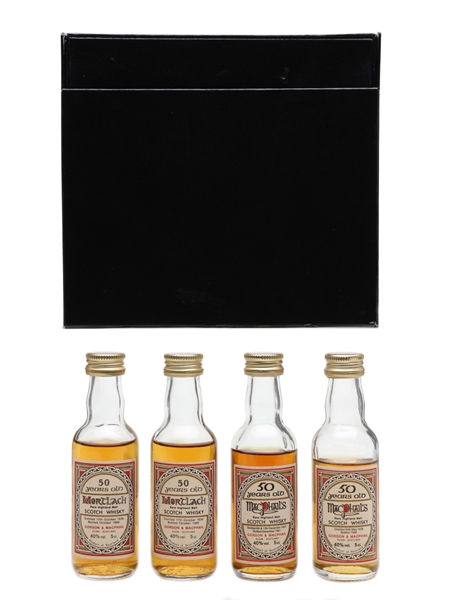 Gordon & MacPhail 50 Year Old Miniatures Set Mortlach 1936 - MacPhails 1937 & 1938 4 x 5cl / 40%