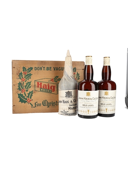 Haig's Gold Label Spring Cap Bottled 1950s - Christmas Triple Pack 3 x 75cl