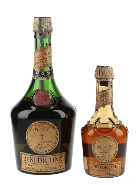 Benedictine DOM & Benedictine DOM B&B Bottled 1950s-1960s 2 x 25cl-67.4cl