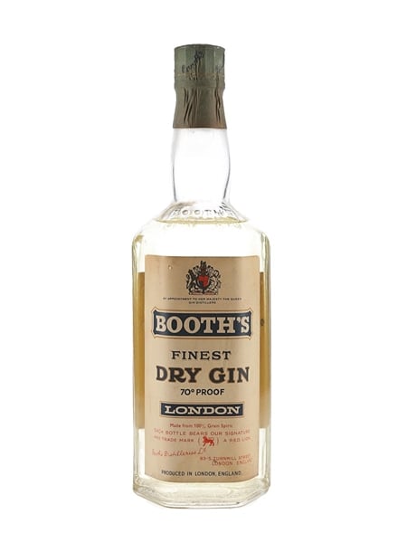 Booth's Finest Dry Gin Bottled 1961 75cl / 40%