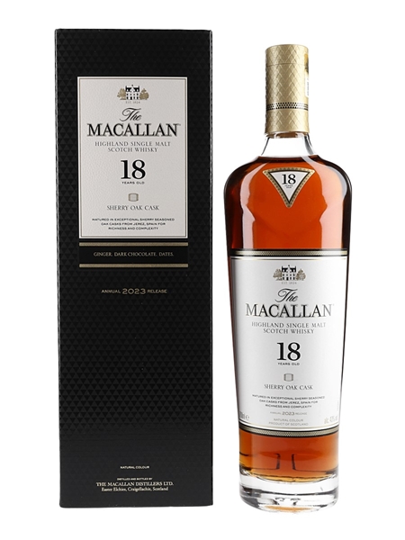 Macallan 18 Year Old Sherry Oak Annual 2023 Release 70cl / 43%