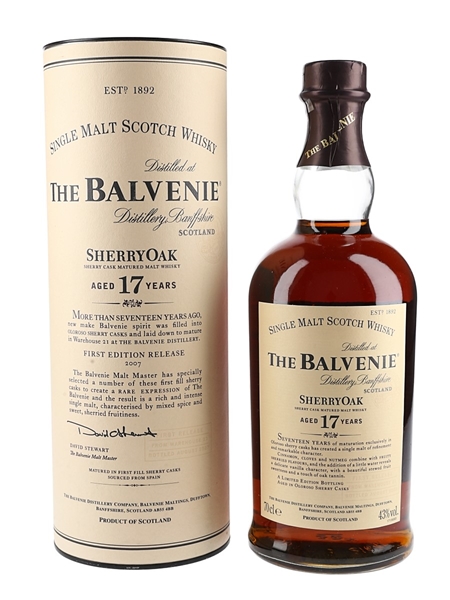 Balvenie 17 Year Old Sherry Oak  70cl / 43%