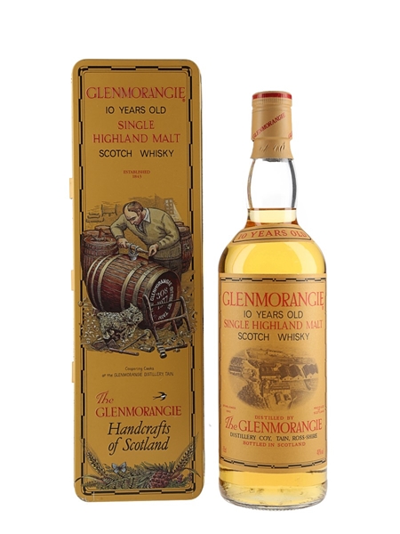 Glenmorangie 10 Year Old Bottled 1980s - Handcrafts of Scotland Tin 75cl / 40%