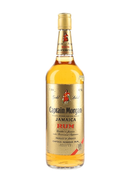 Captain Morgan Gold Label Bottled 1980s - NAAFI Stores 100cl / 43%