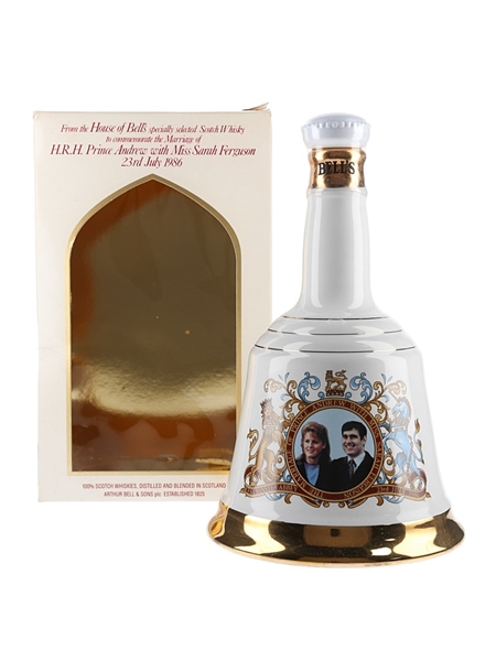 Bell's Ceramic Decanter Royal Wedding 1986 - Prince Andrew & Sarah Ferguson 75cl / 43%