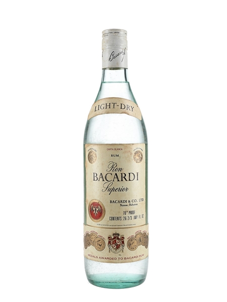 Bacardi Carta Blanca Bottled 1970s - Nassau, Bahamas 75.7cl / 40%