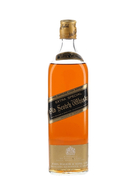 Johnnie Walker Black Label Extra Special Bottled 1970s - Duty Free 75cl