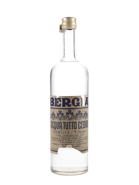 Bergia Acqua Tutto Cedro Bottled 1950s 100cl / 21%