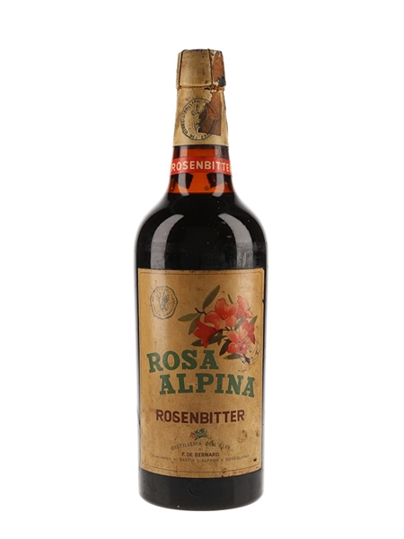 F De Bernard Rosa Alpina Rosenbitter Bottled 1950s 96cl / 25%