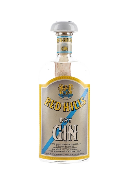 Red Hills Dry Gin Bottled 1950s - Buton 75cl / 45%