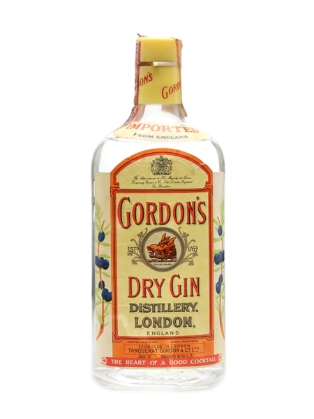 Gordon's Dry Gin Bottled 1980s - Wax & Vitale 75cl / 40%