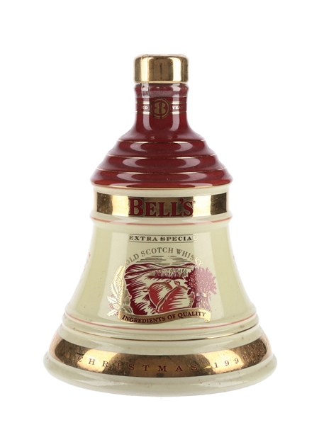 Bell's Christmas 1996 Ceramic Decanter Ingredients Of Quality 70cl / 40%