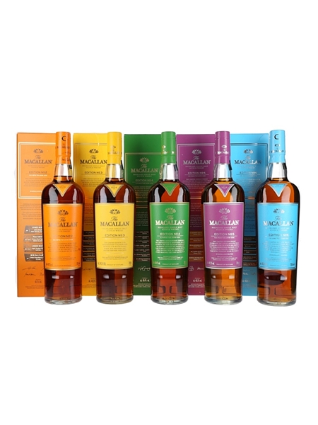 Macallan Editions Collection Editions No.2 - No.6 5 x 70cl