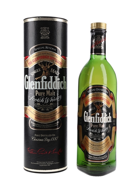 Glenfiddich Special Old Reserve Pure Malt Bottled 1980s 75cl / 40%