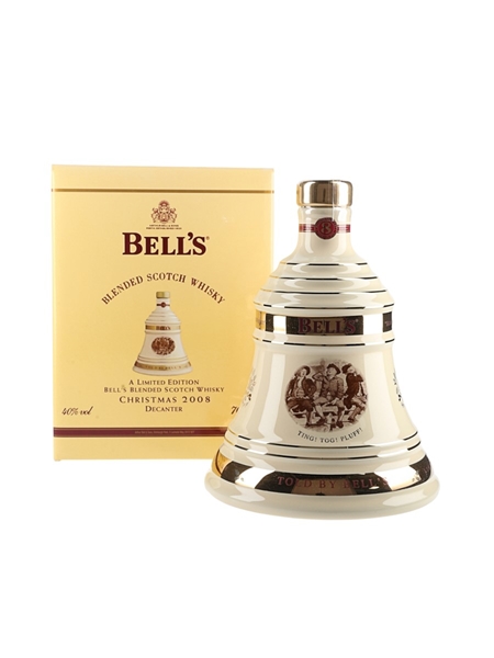 Bell's Christmas 2008 Ceramic Decanter Ting! Tog! Pluff! 70cl / 40%