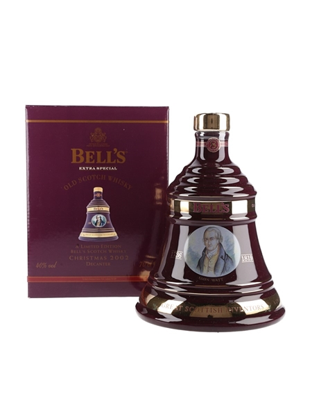 Bell's Christmas 2002 8 Year Old Ceramic Decanter James Watt 70cl / 40%