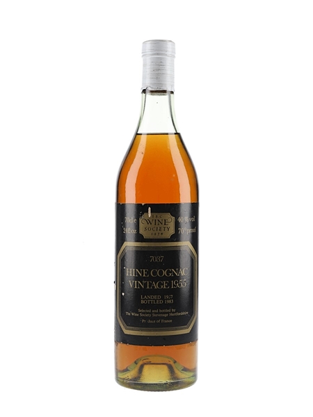 I.E.C Wine Society Hine Cognac Vintage 1955 Landed 1957, Bottled 1983 70cl / 40%